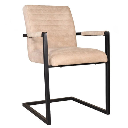 SET DEAL: 6 stuks Eetkamerstoel zand microvezel Noor