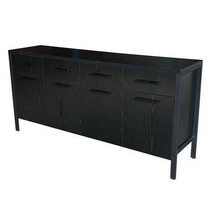 Dressoir melamine zwart 180cm Alex