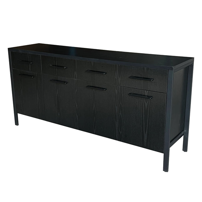 Dressoir melamine zwart 180cm Alex