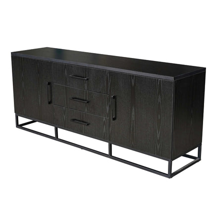 Dressoir melamine zwart 180cm Hazel