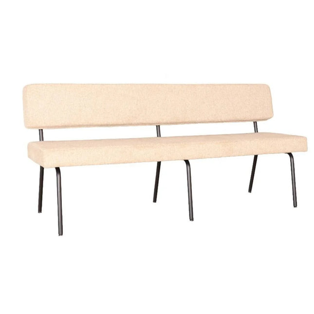 Eetkamerbank Wendy 180cm beige stof