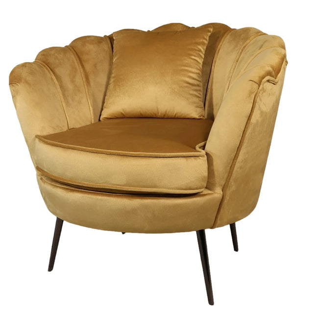 Fauteuil Anna goud velvet