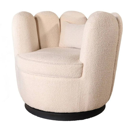 Draaibare fauteuil Daphne beige teddy