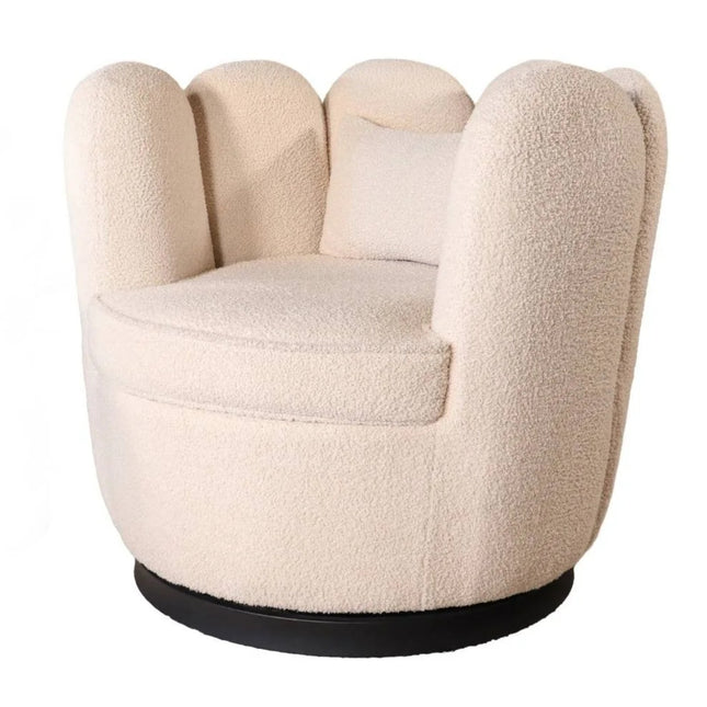 Draaibare fauteuil Daphne beige teddy