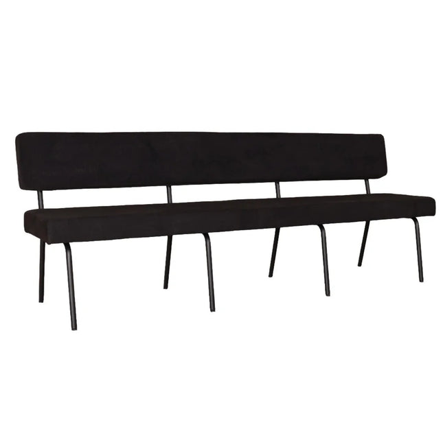 Eetkamerbank Wendy 220cm zwart stof