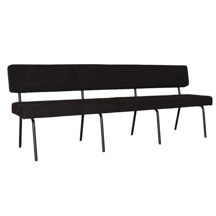 Eetkamerbank Wendy 220cm zwart stof