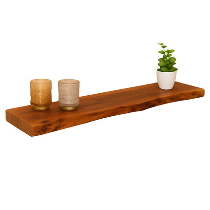 Wandplank bruin acaciahout 100cm Inge