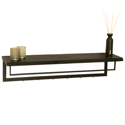 Kapstok Dexter mangohout zwart 100cm