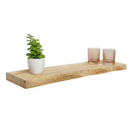 Wandplank lichtbruin acaciahout 100cm Inge
