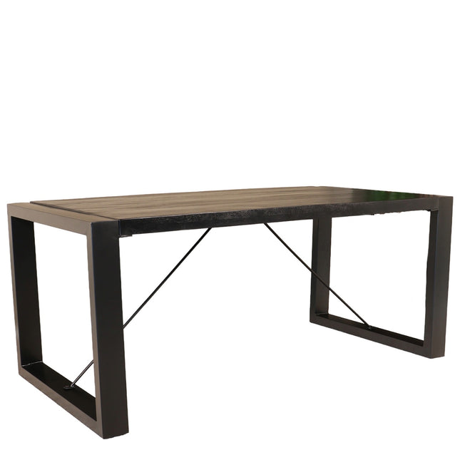 Eettafel Jonas rechthoekig 160cm zwart mangohout