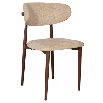 Eetkamerstoel Japandi bruin Reika walnoot