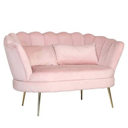 Zitbank roze velvet 135cm Belle