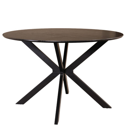 Eettafel Ronsi rond 120cm zwart MDF