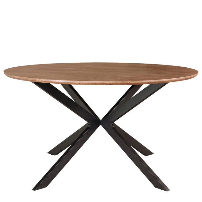 Eettafel Ronsi rond 140cm bruin MDF