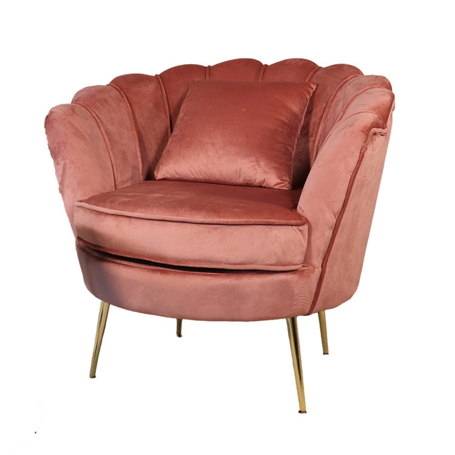 Fauteuil Belle oud roze velvet