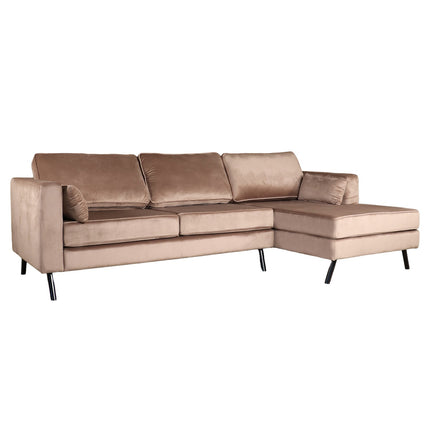 Hoekbank Hilde 270cm taupe velvet rechts