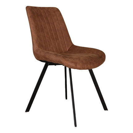 Eetkamerstoel cognac microvezel Susta