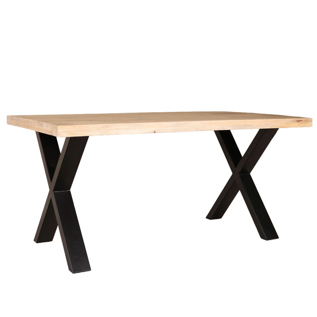 Eettafel Xavier rechthoekig 160cm lichtbruin mangohout