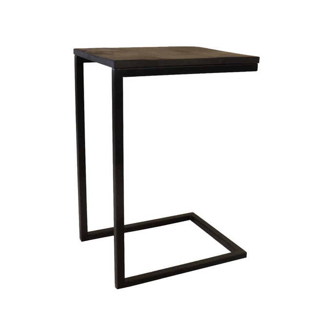 Bijzettafel Jerry 55cm zwart mangohout