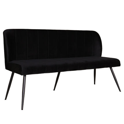 Eetkamerbank Sally 160cm zwart velvet