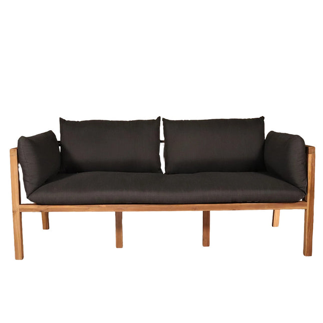 Loungebank tuin Xandra antraciet acaciahout 169cm