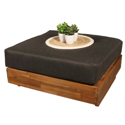 Loungetafel tuin met kussen antraciet acaciahout Dirk