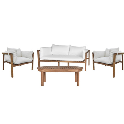 Tuinset 4 personen wit acaciahout Olivia