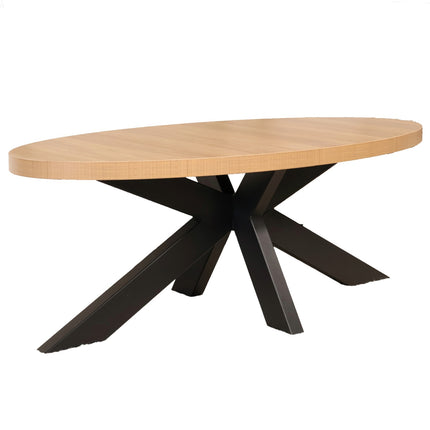 Salontafel ovaal lichtbruin melamine 120cm Denzel