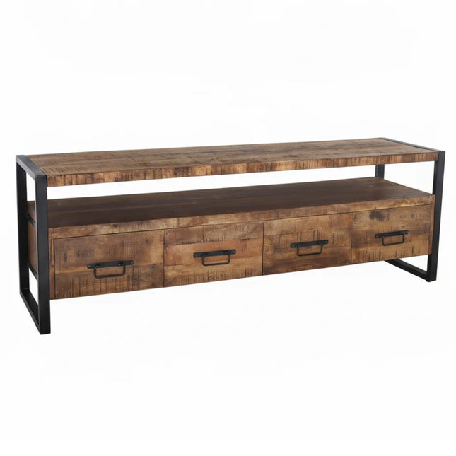Tv meubel bruin mangohout 180cm Ilse