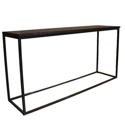 Bijzettafel 150cm mangohout zwart Osso