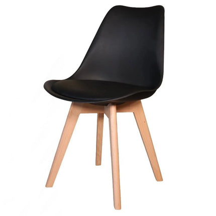 SET DEAL: 6 Eetkamerstoelen zwart met zitvulling