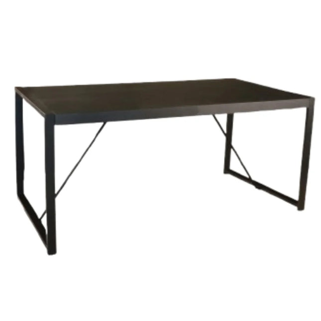 Eettafel Flora rechthoekig 180cm zwart mangohout