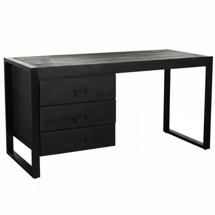 Bureau Nicko 145cm zwart mangohout