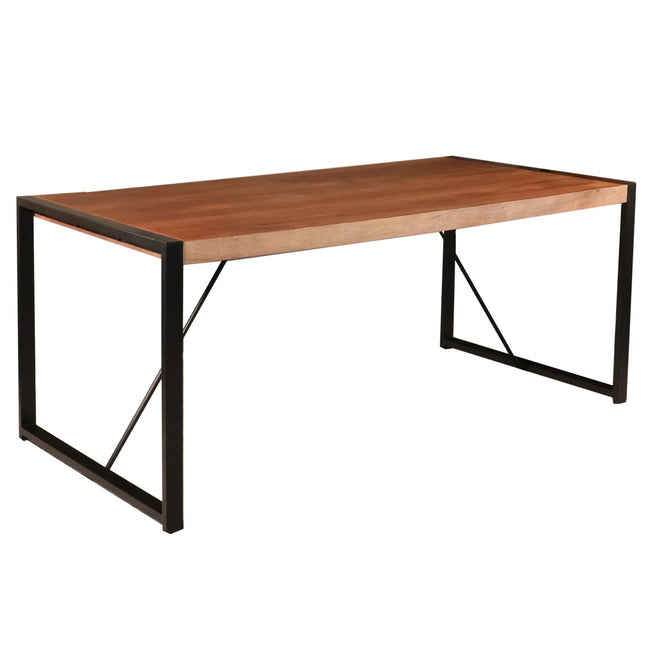 Eettafel Flora rechthoekig 180cm bruin mangohout