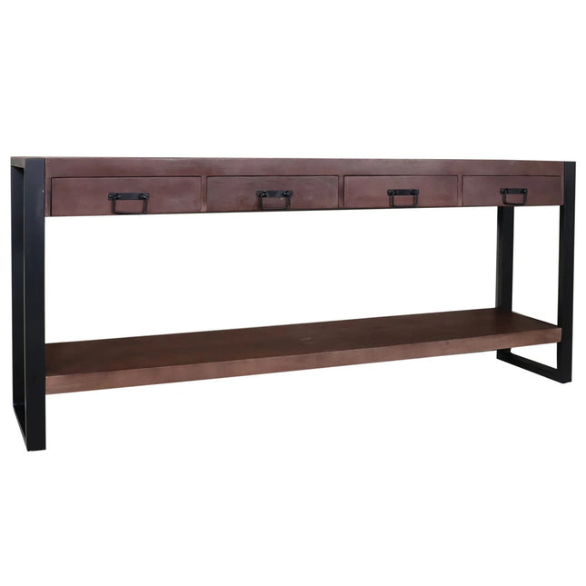 Bijzettafel 180cm mangohout Vera walnoot