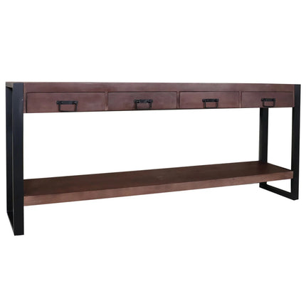 Bijzettafel 180cm mangohout Vera walnoot