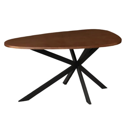 Eettafel organisch Jillian 160cm bruin eiken fineer