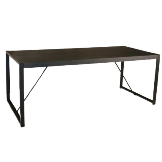 Eettafel Flora rechthoekig 200cm zwart mangohout