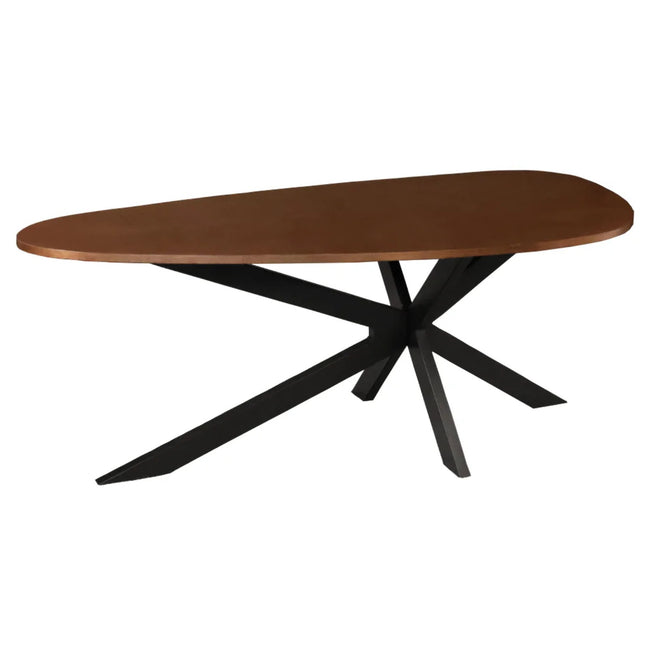 Eettafel organisch Jillian 210cm bruin eiken fineer