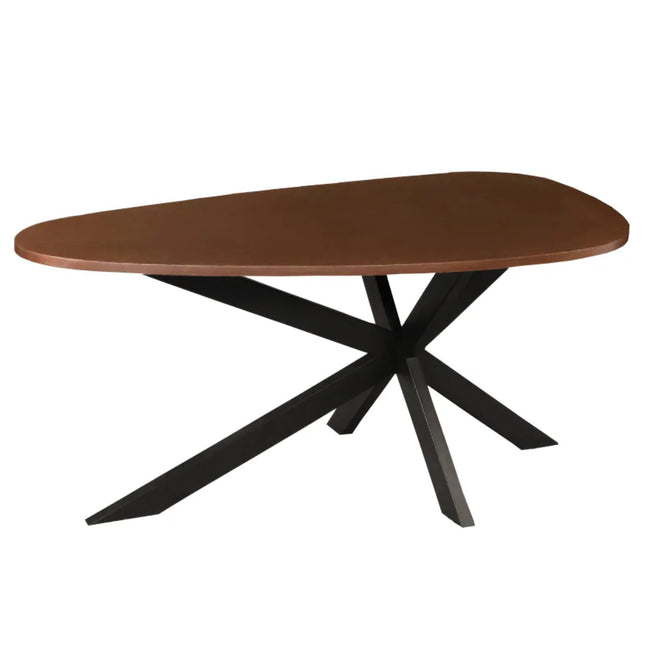 Eettafel organisch Jillian 180cm bruin eiken fineer