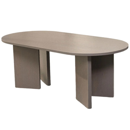 Salontafel Japandi ovaal walnoot melamine 120cm Hano