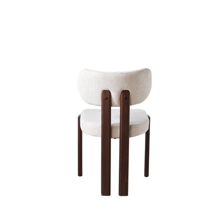 Eetkamerstoel Japandi beige Naomi walnoot