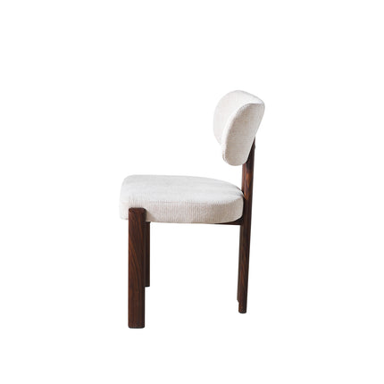 Eetkamerstoel Japandi beige Naomi walnoot