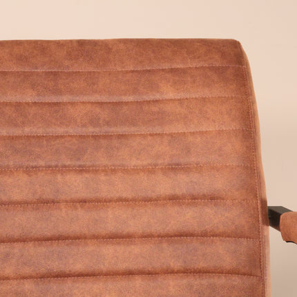 Eetkamerstoel cognac microvezel Noor