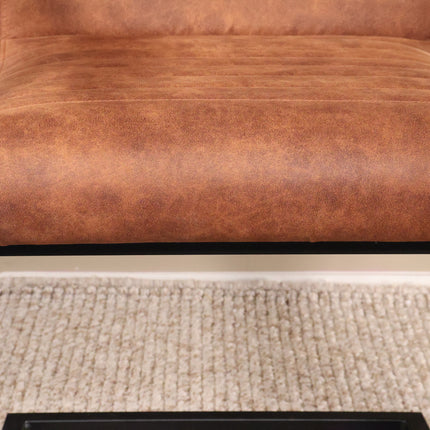 Eetkamerstoel cognac microvezel Noor
