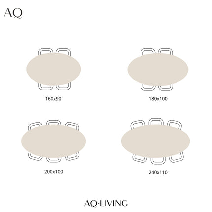 Tweedekans model: Eettafel James ovaal 160cm zwart mangohout