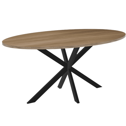 Eettafel Rato ovaal 160cm naturel MDF