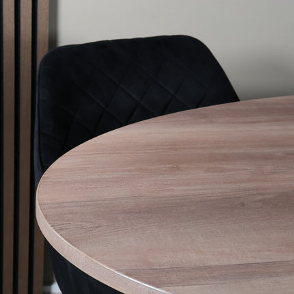 Eettafel Rato ovaal 160cm naturel MDF