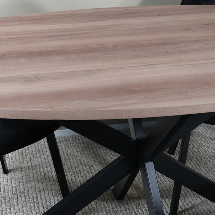 Eettafel Rato ovaal 160cm naturel MDF