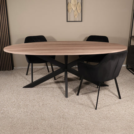 Eettafel Rato ovaal 210cm naturel MDF